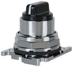 Selector Switch: 3 Positions, Maintained (MA), 0.5 Amp, Black Knob MPN:10250T1323