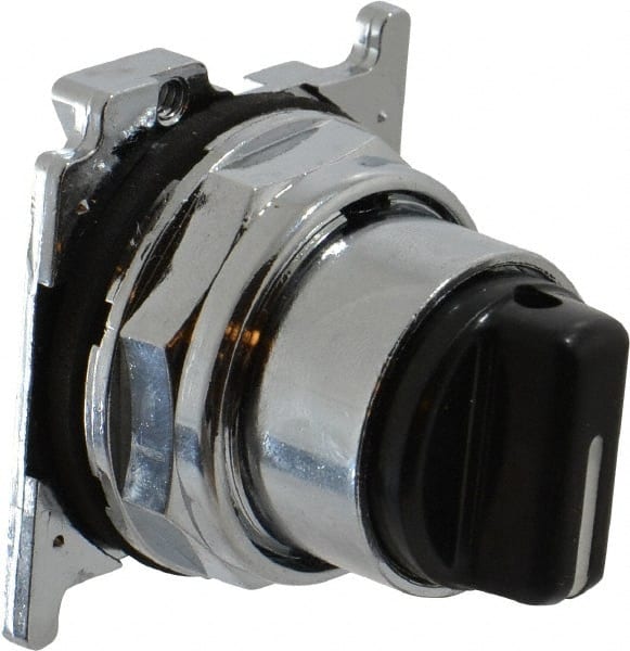 Selector Switch: 3 Positions, Maintained (MA) - Momentary (MO), 0.5 Amp, Black Knob MPN:10250T1353