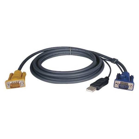 KVM Switch Cable, Male, 10 ft H MPN:P776-010