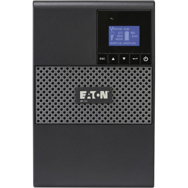Eaton 5P 750VA 600W 120V Line-Interactive UPS, 5-15P, 8x 5-15R Outlets, True Sine Wave, Cybersecure Network Card Option, Tower - 5P750 MPN:5P750