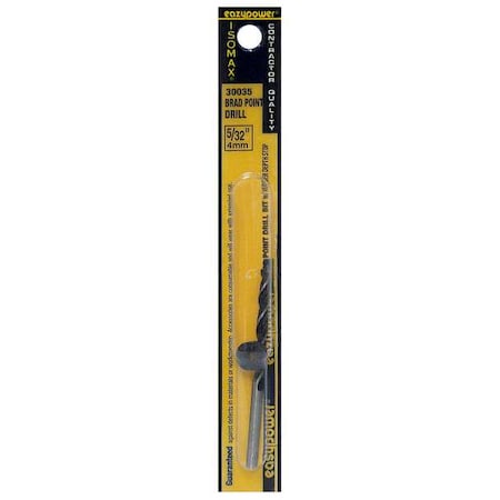Brad-Point Drill Bit, 5/32 in Size MPN:30035