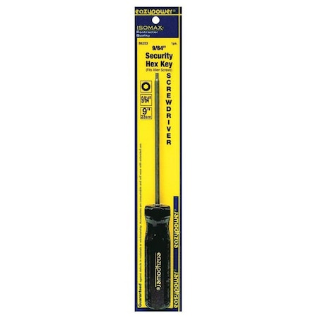 Tamper Resistant Hex Screwdriver 9/64 in Round MPN:86253