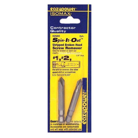Damaged Screw Remover, No.1, No.2, PK2 MPN:82680