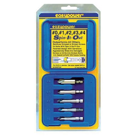 Damaged Screw Remover, No.0 to No.4, PK5 MPN:82681