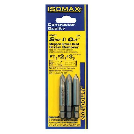 Damaged Screw Remover, No.1 to No.3, PK3 MPN:82682
