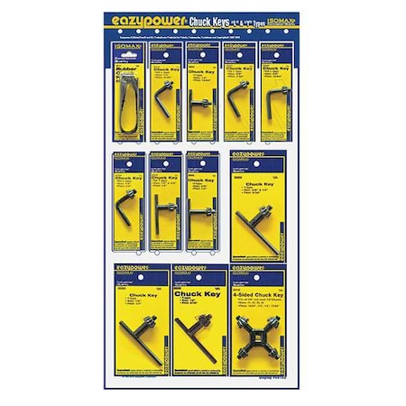 Chuck Key Display, 1/4 in, 1/2 in, 3/8 in MPN:88152-1
