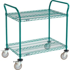 Nexel® 2 Shelf Utility Cart Poly-Green36