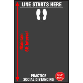 NoTrax® Interval Line Safety Message Mat 3/8