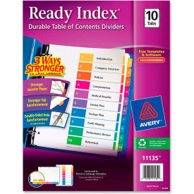 Avery® Customizable TOC Ready Index Multicolor Tab Dividers 10-Tab 1 to 10 11