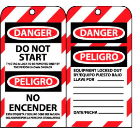 Bilingual Lockout Tags - Do Not Start SPLOTAG15
