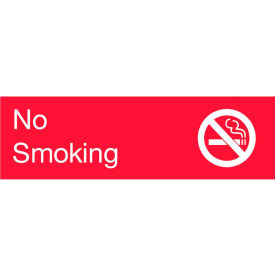 Engraved Sign - No Smoking - Red EN15R