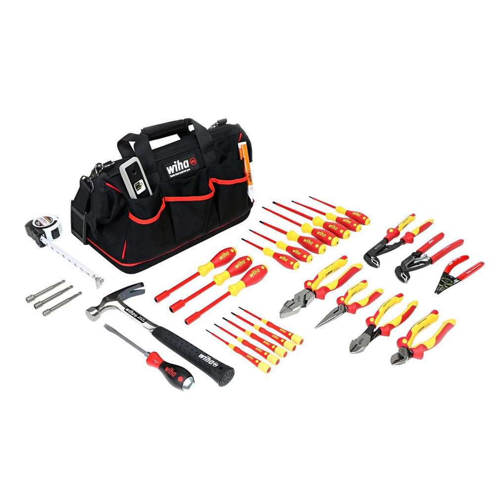 Combination Hand Tool Sets, Set Type: Electrician's Tool Kit, Insulated Plier, Insulated Screwdrivers, Insulated Wrench, Insulated Nut Driver  MPN:32935