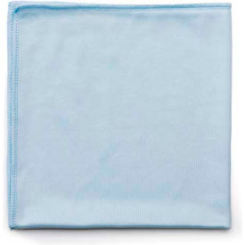 Rubbermaid® Executive Series Hygen Cleaning Cloths Glass Microfiber 16x16 Blue 12/CT FGQ63000 BL00