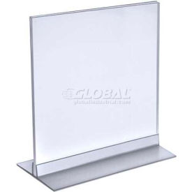 Global Approved 102718 Vertical/Horizontal Acrylic T-Stripe Sign Holder 8