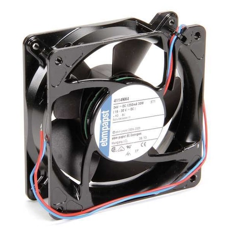 Axial Fan, Square, 24V DC, Aluminum, 4 11/16 in W. MPN:4114NH4