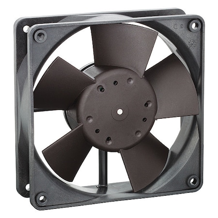 Axial Fan, Square, 12V DC, 1 Phase, PBT Plastic, 4 11/16 in W. MPN:4312/2U