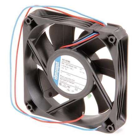 Axial Fan, Square, 24V DC, Fiberglass Reinforced Plastic, 4 11/16 in W. MPN:4414FNH