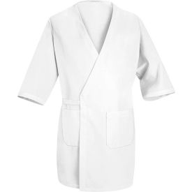 Red Kap® Collarless Butcher Wrap W/Exterior Pockets White Polyester/Combed Cotton 2XL WP10WHRGXXL