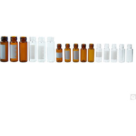 Qorpak 2ml Amber Glass Large Open Screw Thread Vial w/9-425 Neck Finish & White Spot 1000PK VG21146-222