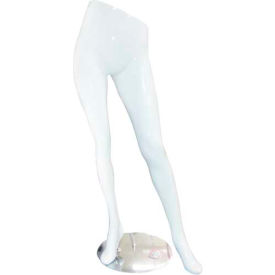 Female Half Mannequin with Base Left Leg Extended - Lower - White AHM-02