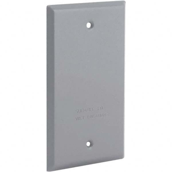 Weatherproof Box Covers; Electrical Box Shape: Rectangle; Number Of Outlets: 0; Resistance Features: Non-Corrosive; Housing Material: Aluminum; Finish: Powder Coat Finish; Recommended Environment: Wet Location; Overall Width: MPN:5173-0