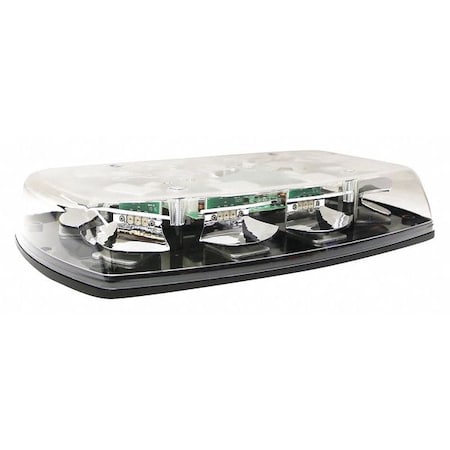 Mini Lightbar, LED, Amber/Clear, 15