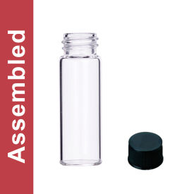 Wheaton MicroLiter 4ML Clear Screw Thread Vial Kit Solid Cap PTFE Liner 100 pk 13-1010KPS-A
