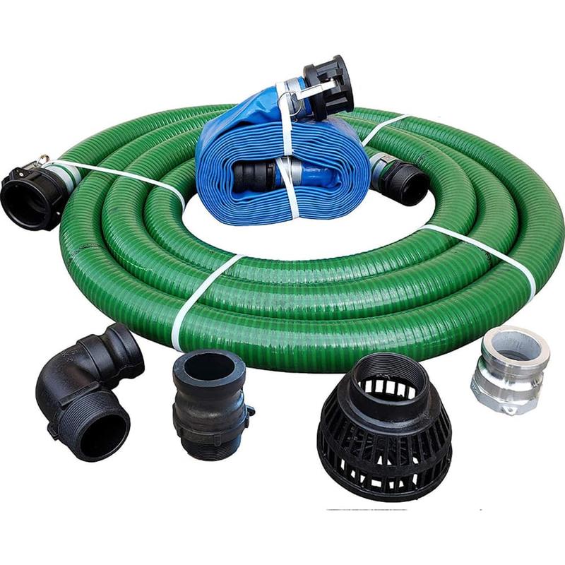Liquid Suction & Discharge Hose, Inside Diameter (Inch): 2 , Length (Feet): 20 , Material: PVC , Working Pressure (psi): 50.000 , Vacuum Rating: 29 In. Hg  MPN:A007TSCHOSEKIT2