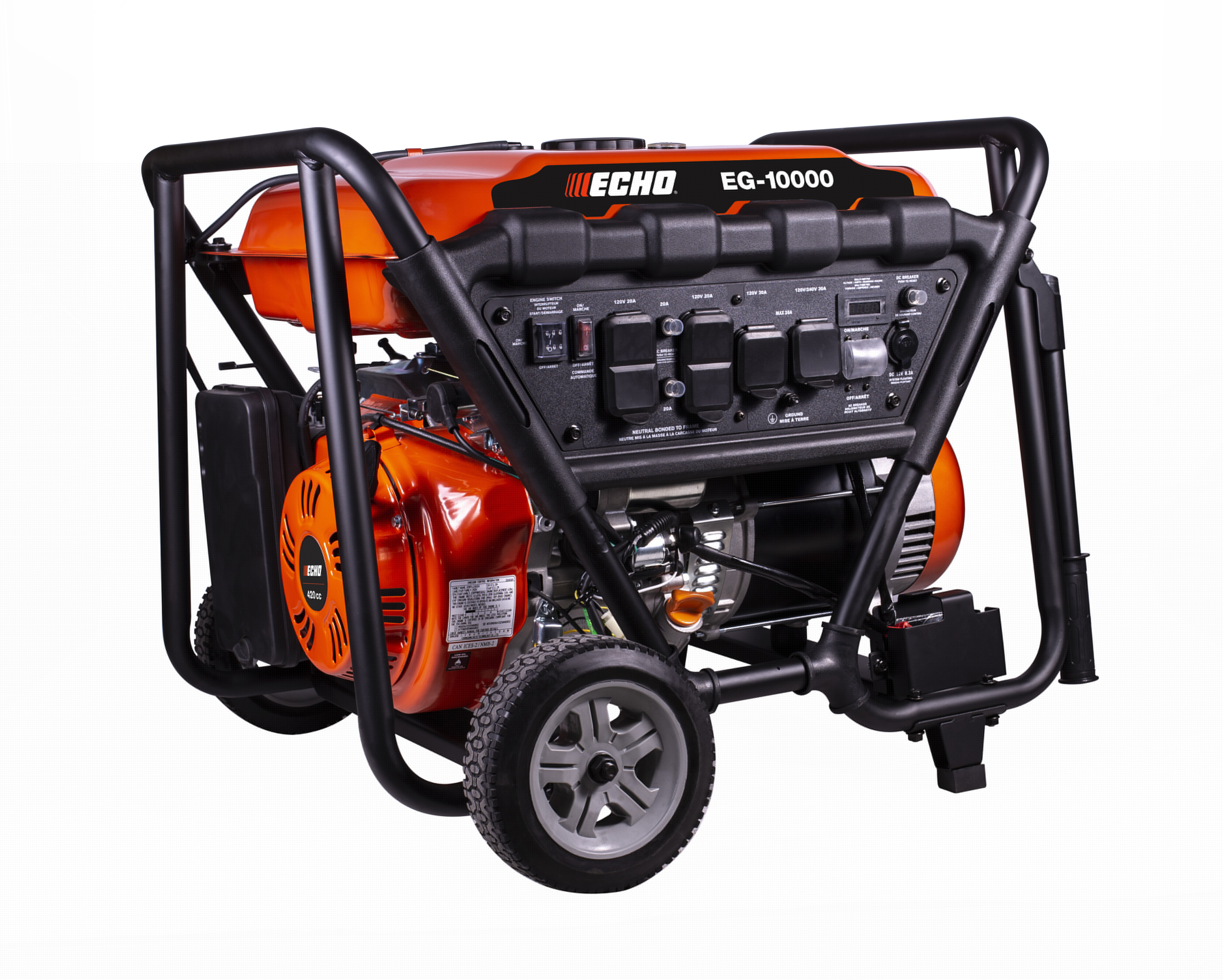 Portable Generator, 7, 500 W Rated, 10, 000 W Surge, 33 A MPN:EG-10000
