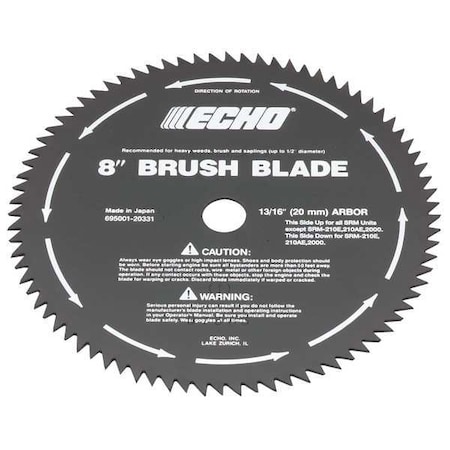 Brush Cutter Blade, 8 In. Dia. MPN:69500120331