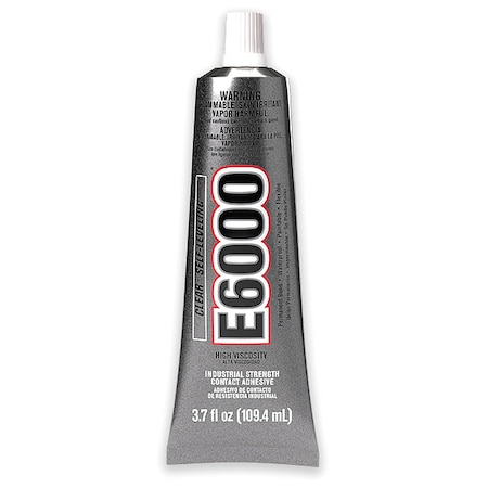 Construction Adhesive, E6000 Series, 3.7 fl oz, Tube MPN:800611