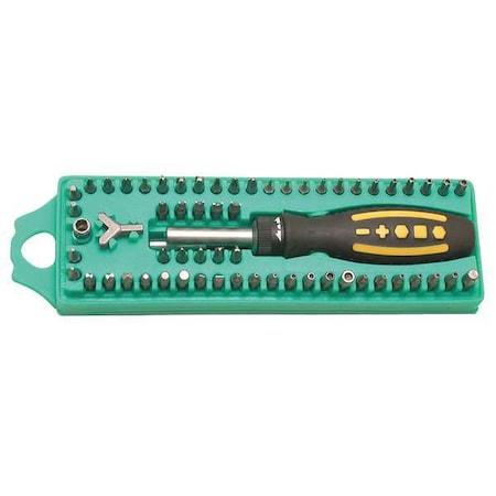 62 Piece Screwdriver Bit Set, 1/4