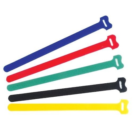 Cable Tie Kit, 10 in L, 3 W, Black, Blue, Green, Red, Yellow MPN:900-098-AST