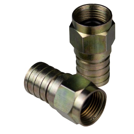 Hex Crimp CATV F Connectors, RG6, 10PK MPN:902-367-10