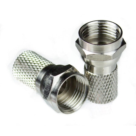 Conn, CATV F, Twist On, RG59, PK100 MPN:902-384-100