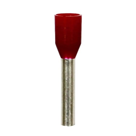 Wire Ferrule, Red, 16 AWG, 10mm, PK500 MPN:701-024