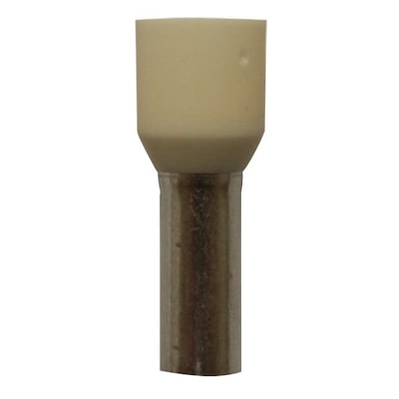 Wire Ferrule, Ivory, 8 AWG, 12mm, PK100 MPN:701-039