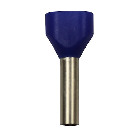 Wire Ferrule, Blue, Twin, 14 x 2 AWG, PK200 MPN:701-083