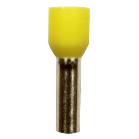 Wire Ferrule, Yellow, 10 AWG, 12mm, PK100 MPN:701-085