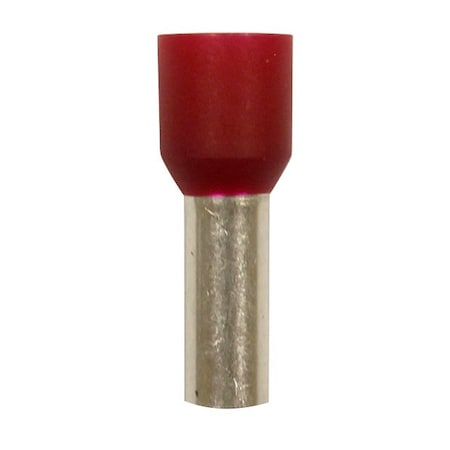 Wire Ferrule, Red, 8 AWG, 12mm B, PK100 MPN:701-086
