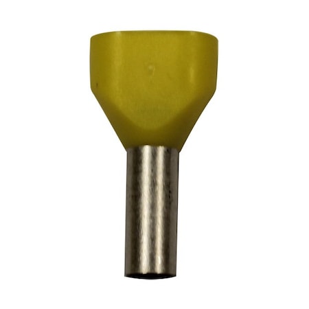 Wire Ferrule, Yellow, Twin, 1 AWG, PK100 MPN:701-112