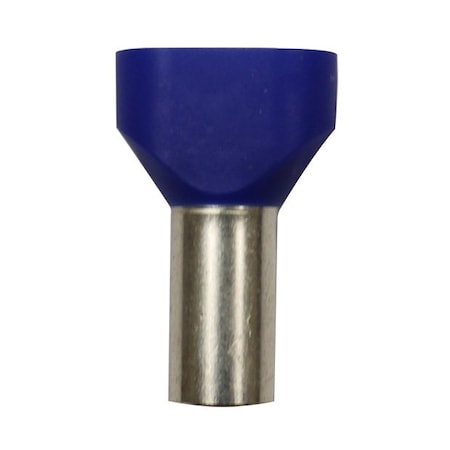 Wire Ferrule, Blue, Twin, 6X2 AWG, PK50 MPN:701-114