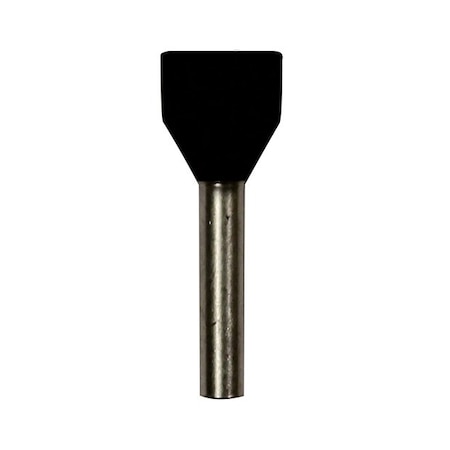 Wire Ferrule, Black, Twin, 16 x 2 AWG, PK500 MPN:701-120