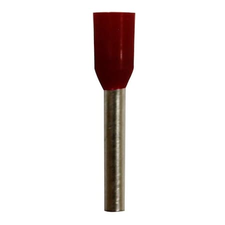 Wire Ferrule, Red, 18 AWG, 10mm, PK500 MPN:701-130