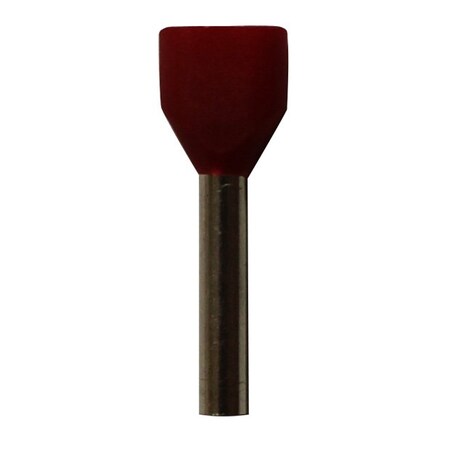 Wire Ferrule, Red, Twin, 18X2 AWG, PK500 MPN:701-139
