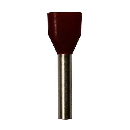 Wire Ferrule, Red, Twin, 16 x 2 AWG, PK500 MPN:701-143