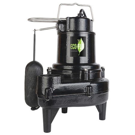 Cast Iron Sewage Pump 1/2 HP, 115VPSC Mtr MPN:EFSEW50A1