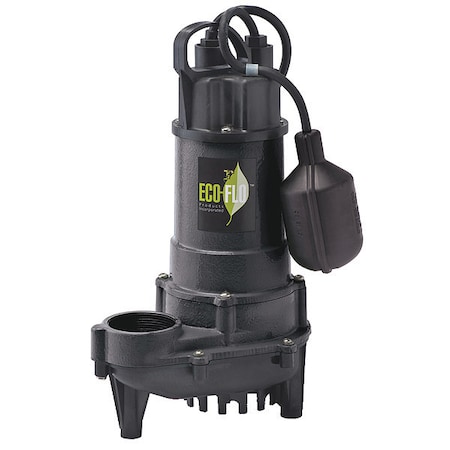 Cast Iron Sump Pump, WdeAngle Swtch 3/4HP MPN:ECD75W