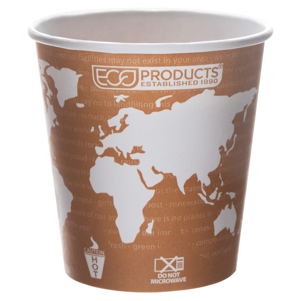 Eco-Products World Art Hot Beverage Cups, 10 Oz, Orange, Carton Of 1, 000 MPN:EP-BHC10-WA