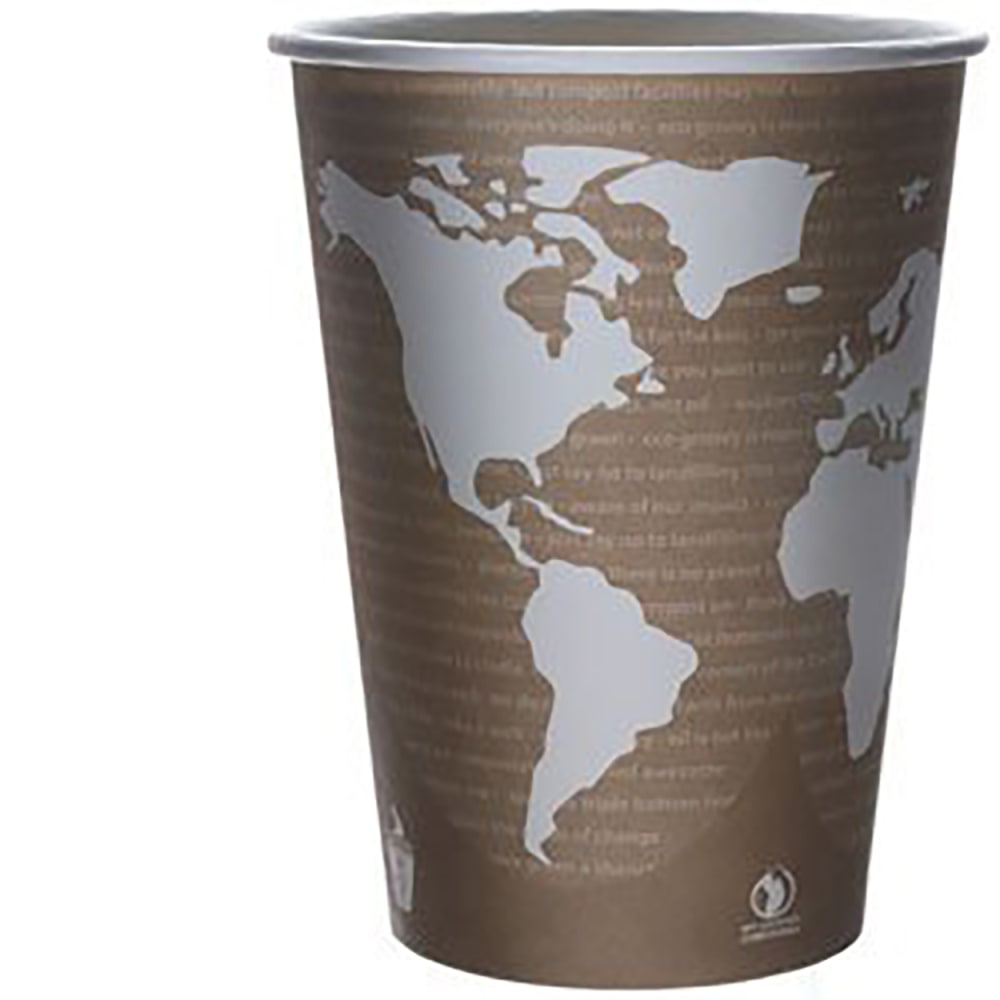 ECO World Art PLA-Laminated Soup Containers, 32 Oz, Brown/Gray, Set Of 500 Containers MPN:EP-BSC32-WA